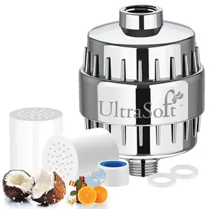 Shower Filter For Hard Water. UltraSoft Rejuvenating, Multi Stage, With Vitamin C, E, and Essential Minerals. Helps Provide Relief From Dry, Itchy, Scalp and Skin. Softens Hair, Skin, and Nails