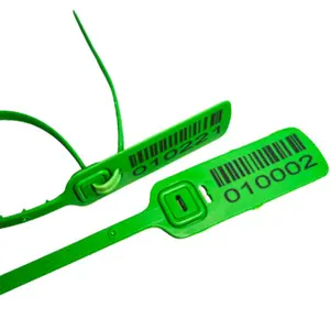 Plastic Pull Up Seals 400mm Adjustable Green – 100 Pack Tamper Evident Security Seals