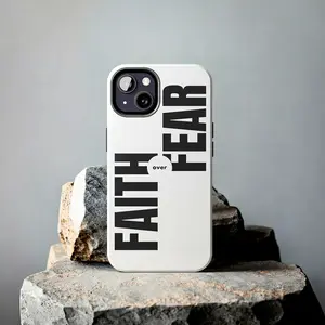Christian Phone Case, Faith Over Fear iPhone Case, Minimal Modern Aesthetic Protective Cover, Inspirational Religious Gift