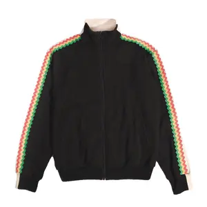 Crochet Tracksuit Jacket - Split Colorway