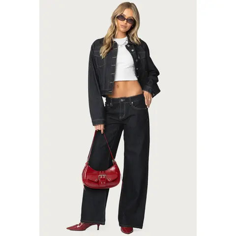 Raelynn Washed Low Rise Baggy Jeans