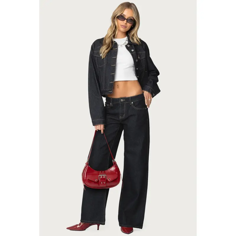 Raelynn Washed Low Rise Baggy Jeans
