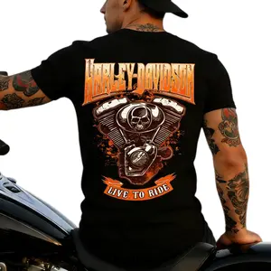 Men's T-Shirt High-Quality Soft Fabric Cotton Tee Streetwear Black tshirt Live to Ride Biker Tee Bosozoku Vintage Print Graphic Shirt Relaxed Fit Unisex Short Sleeve Fashion Motorcycle Rides Casual Menswear Athletic Outfits Classic Top Gift for Boyfriend