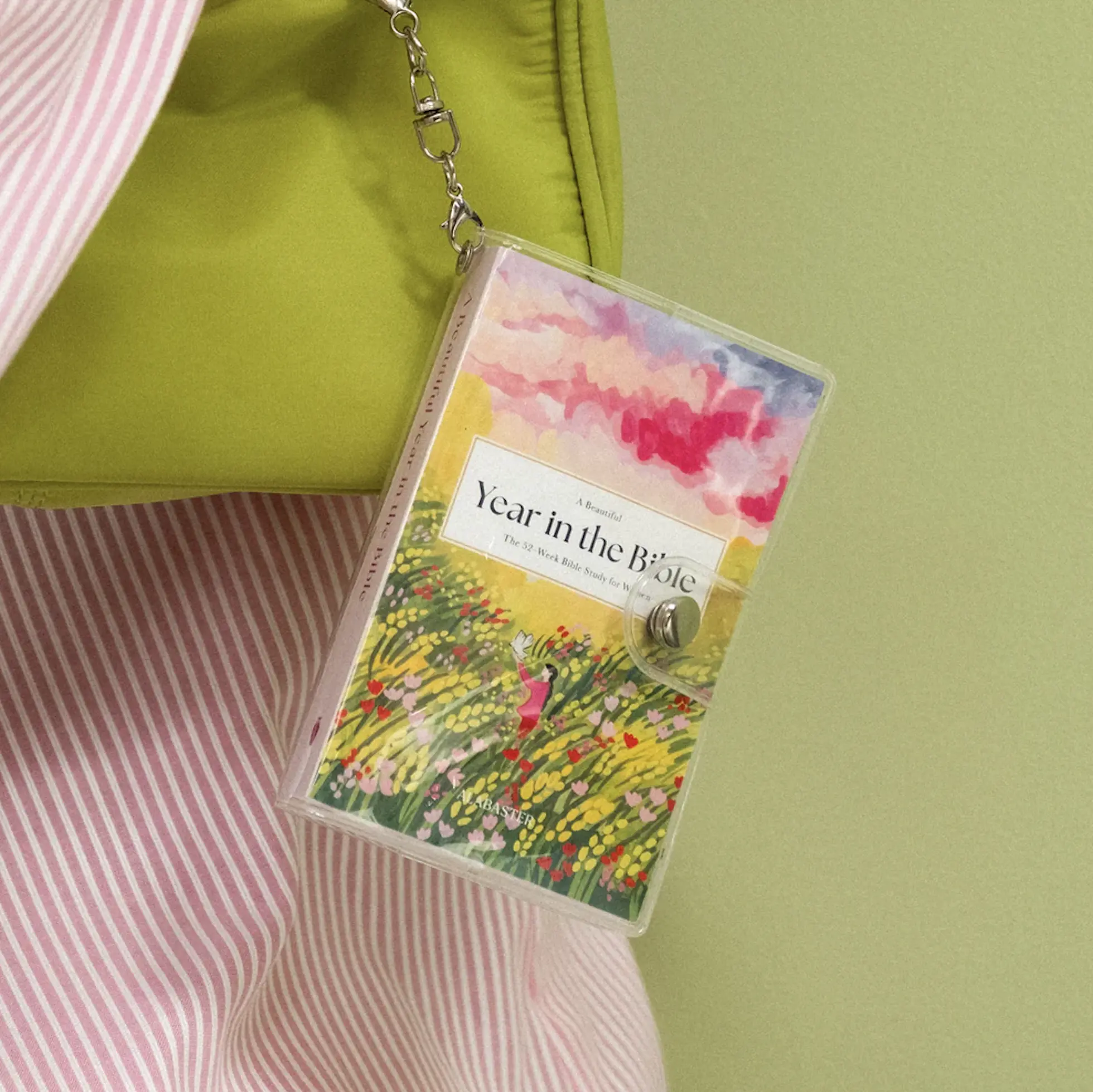 Mini Bible Keychain – Pocket-Size Scripture Covers for Psalms, Proverbs, Matthew, Luke, Mark, John, Esther, Ruth, Genesis, Revelation & More | Clip-On Bible Keychain Cover for Bags, Backpacks & Purses