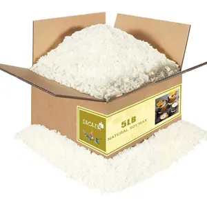 SACATR 5LB Soy Wax for Candle Making, 100% Soy Wax - Natural Candle Wax- No additives and Pure, Premium Quality Candle Wax for Candle Making