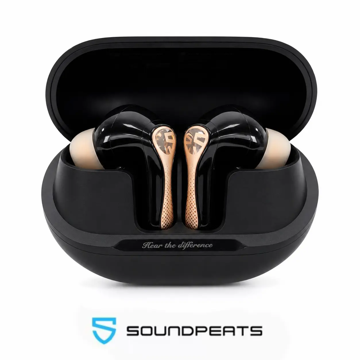 SOUNDPEATS Air5 Pro+ Wireless Earphones Qualcomm QCC3091 Chip Dual Connection Hi-Res Audio 3-Mic Call Noise Reduction IPX5 Waterproof 30H Battery