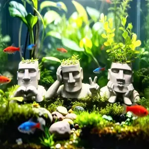 Aquarium Plant Basket, Fish Tank Bottom Pot, Aquatic Grass Planting Bowl, Aquarium Scenery Accessories, Water Plant Holder