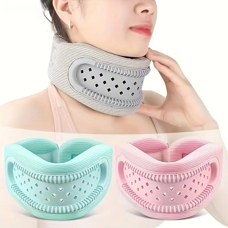 Unisex Adult Breathable Cervical Posture Brace - Soft Portable Anti-Hunchback Hunchback Strap Support Collar for Home, Office Use