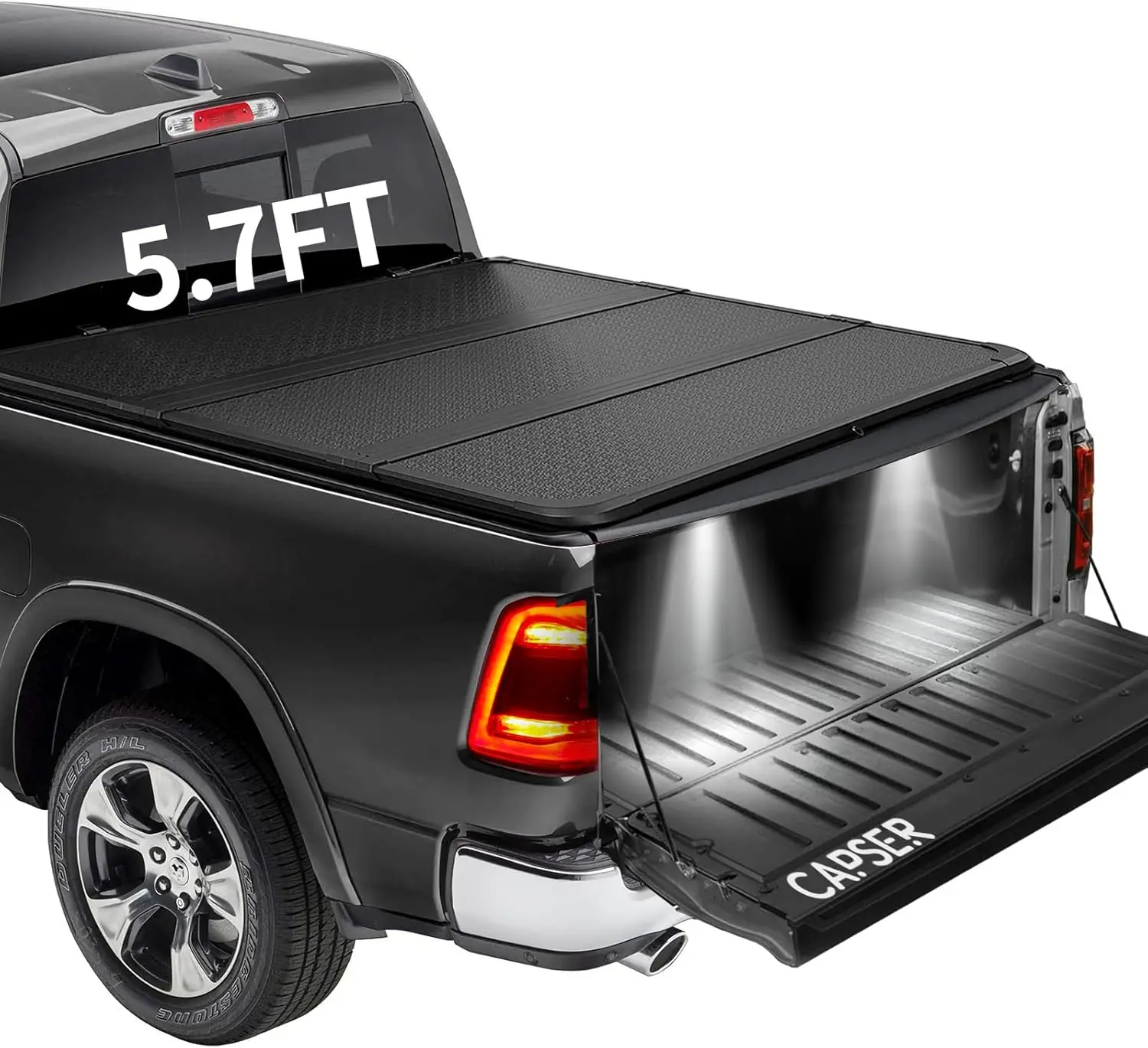 Ram 1500 5.7FT Hard Tri-Fold Tonneau Cover Fits 2009-2026 Dodge Ram1500 (Classic & New)/2003-2025 Ram 2500 3500 Fleetside 67.4Inch Truck Bed
