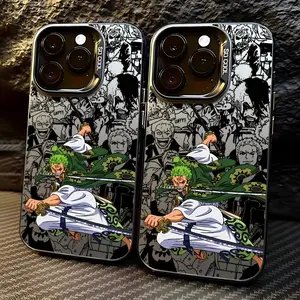 Luxury Cartoon Anime One  Roronoa Phone Case for iPhone 17 16e 16 15 14 13 12 11 Mini Pro Max Air X XR XSMAX 8 7 Plus Anti-drop Frosted Back Cover Funda Gift, Anime Merchandise, Cartoon Design, Lightweight Cover, Character Phone Accessory