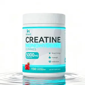 Hiiwell Creatine Monohydrate Gummies 5000mg per Serving 150 Strawberry Flavor Dietary Supplement for Energy Strength & Endurance Healthcare Vitamin - Fitness Edible Muscle-1 Pack-creatine chews