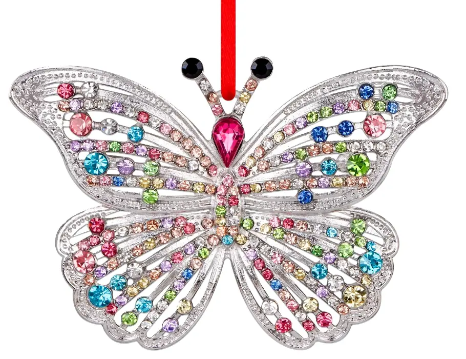 Butterfly Christmas Ornaments 2023 Butterfly Decorations Butterfly Hanging Ornaments for Christmas Tree Decorations Butterfly Keepsake Gifts for Girls Sisters Mom Grandma Women…