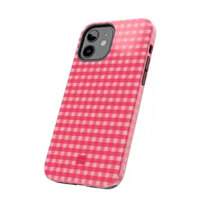 Farm Gingham iPhone Case | Hot Pink