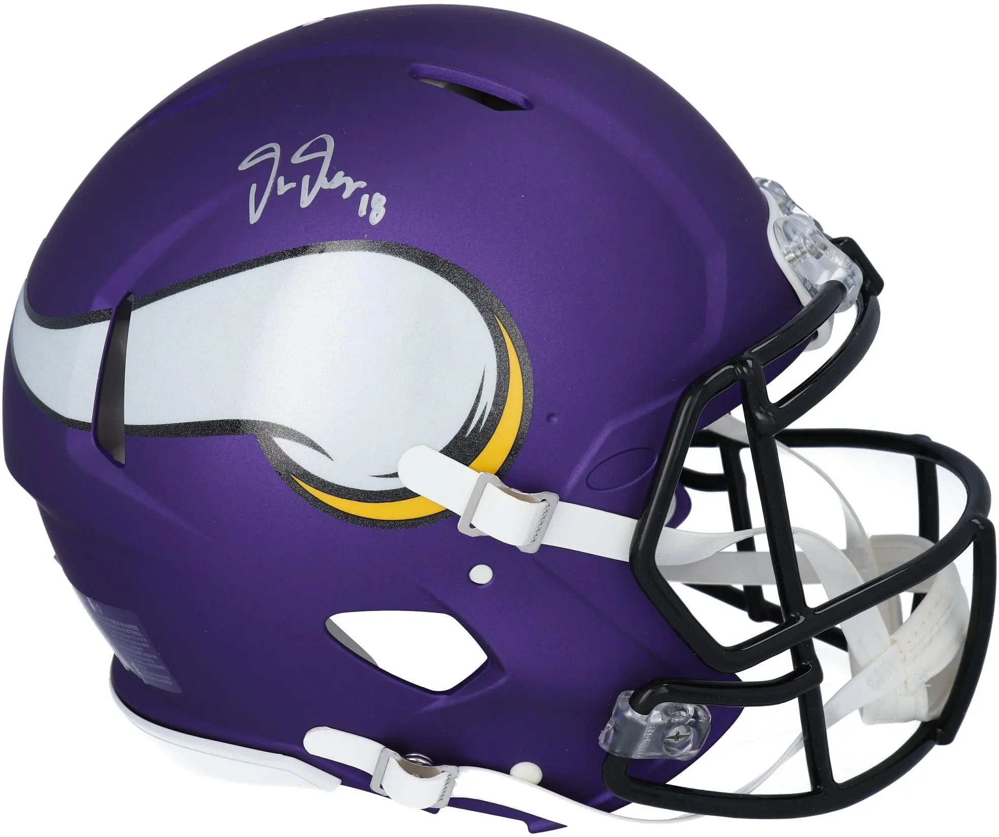 Justin Jefferson Minnesota Vikings Autographed Riddell Speed Authentic Helmet - Fanatics Authentic Certified