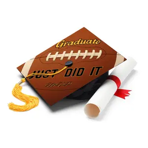 Just Did It Football Graduation Cap Topper