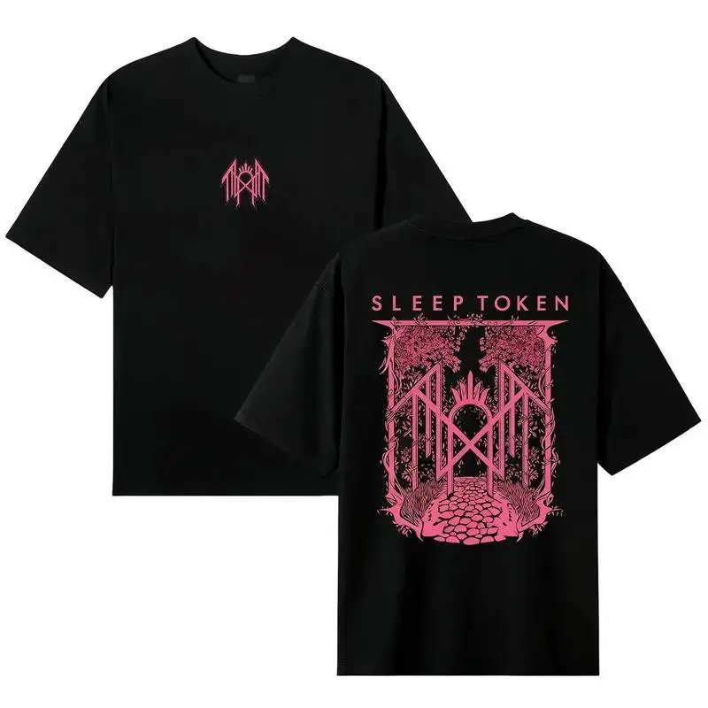 Tokenwear-Retro Limited Sleep Token Gate Rose Heavy Metal Shirt, Unisex Oversize Rock Band Washed Heavyweight Cotton T-shirt, Gift Oversized Softexcellent gifts for Christmas and new yearMust-buy on Black Friday good graphic  tees