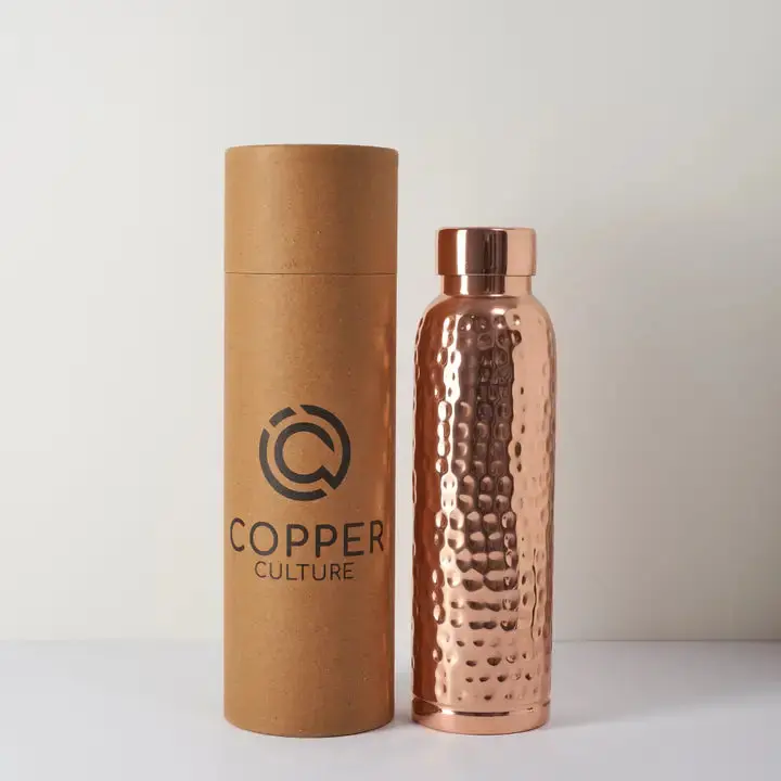 Hammered Pure Copper Water Bottle 950ml