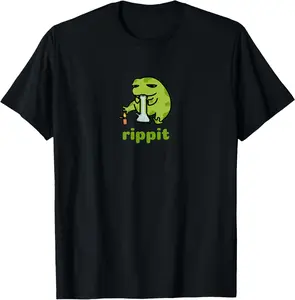 100% Cotton Unisex Rippit Stoner Frog | Weed, Marijuana Smoker, Cannabis 420 T-Shirt