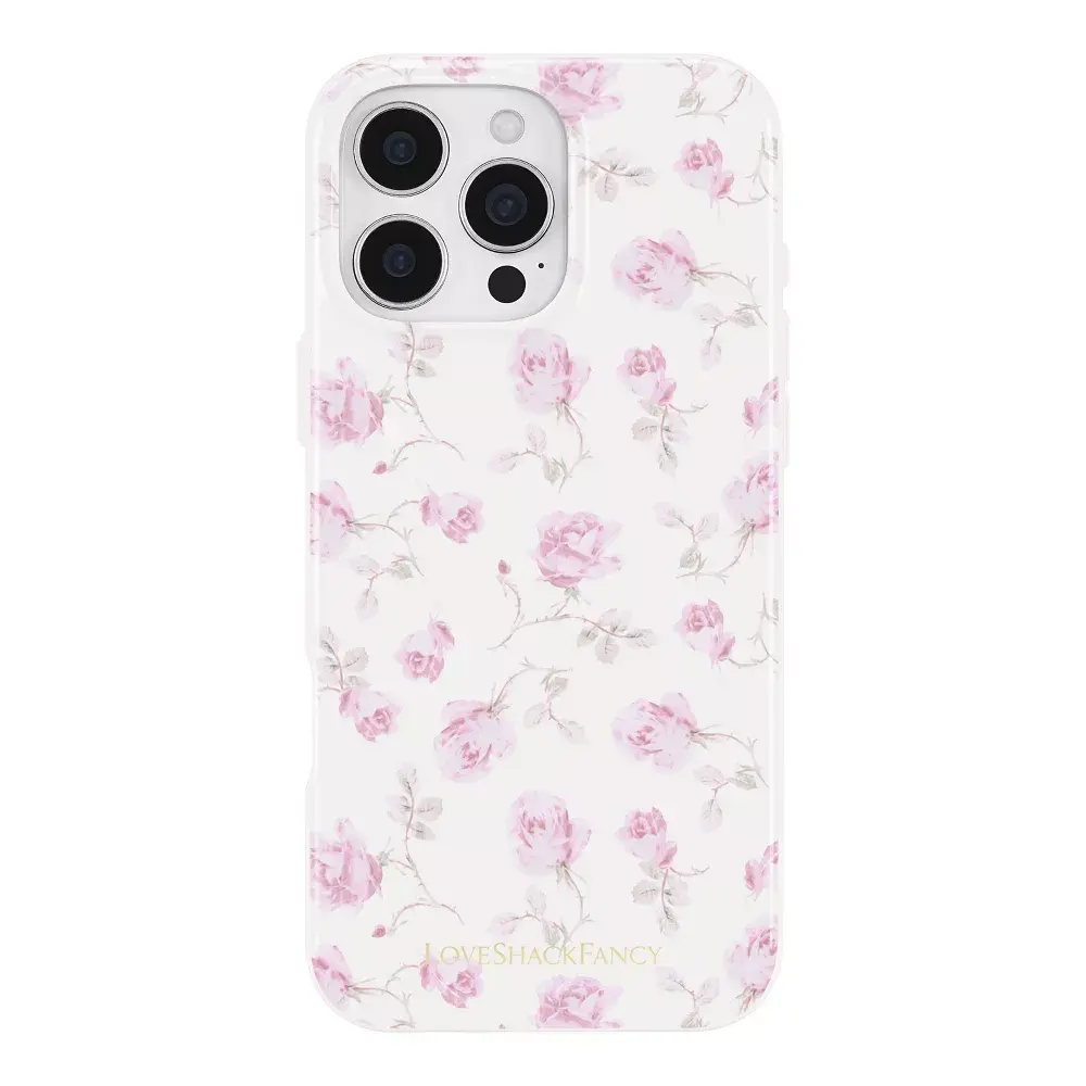 LoveShackFancy – Case-Mate Ribbon Rosa Flora iPhone 16 Pro Max Case with MagSafe Sterling Dusk