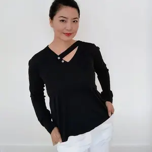 100% Fine Wool Think Black Sweater