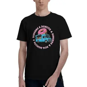 Men's Donut Truck Lightweight Tee, Menswear Round Neck Shortsleeve Streetwear Top
