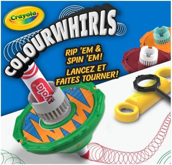 Colourwhirls Battle Arena Art Game, DIY Gyro Spin Art Toy, 4 Battling Spinning Top Toys, Birthday, Holiday for Kids, Ages 6+