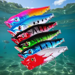 Topwater Lure Kits for Bass & Pike - Floating Wobbling Baits with High-Vis Design, Multi-Color Options. Perfect for Freshwater and Saltwater Fishing Gear.
