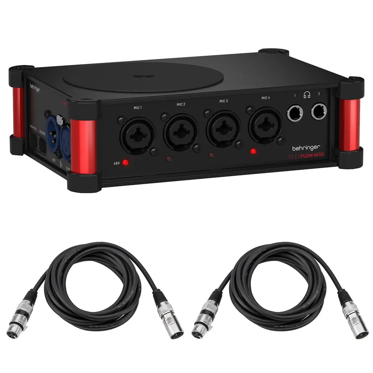 Behringer FLOW 4VIO StageConnect Digital Audio I/O Extender Device with Headphone Outs, XLR Cable for FLOW 4V Mixers, Enables Seamless Sync-Connection