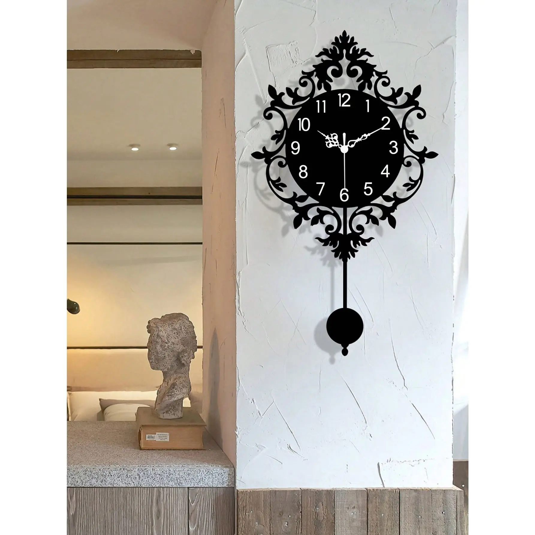 Vintage Creative Decorative Wall Clock, Silent Reliable Home Decor Battery Operated, Perfect for Home School Office, Great Gift Idea, Home Goods