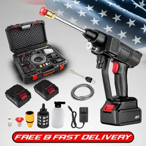 Cordless High Pressure Car Washer with Dual Motor & 2-Hour Runtime | Auto-Adjust Smart Pressure for Paint-Safe Cleaning | Self-Cleaning Filter & Foam Pot Included
