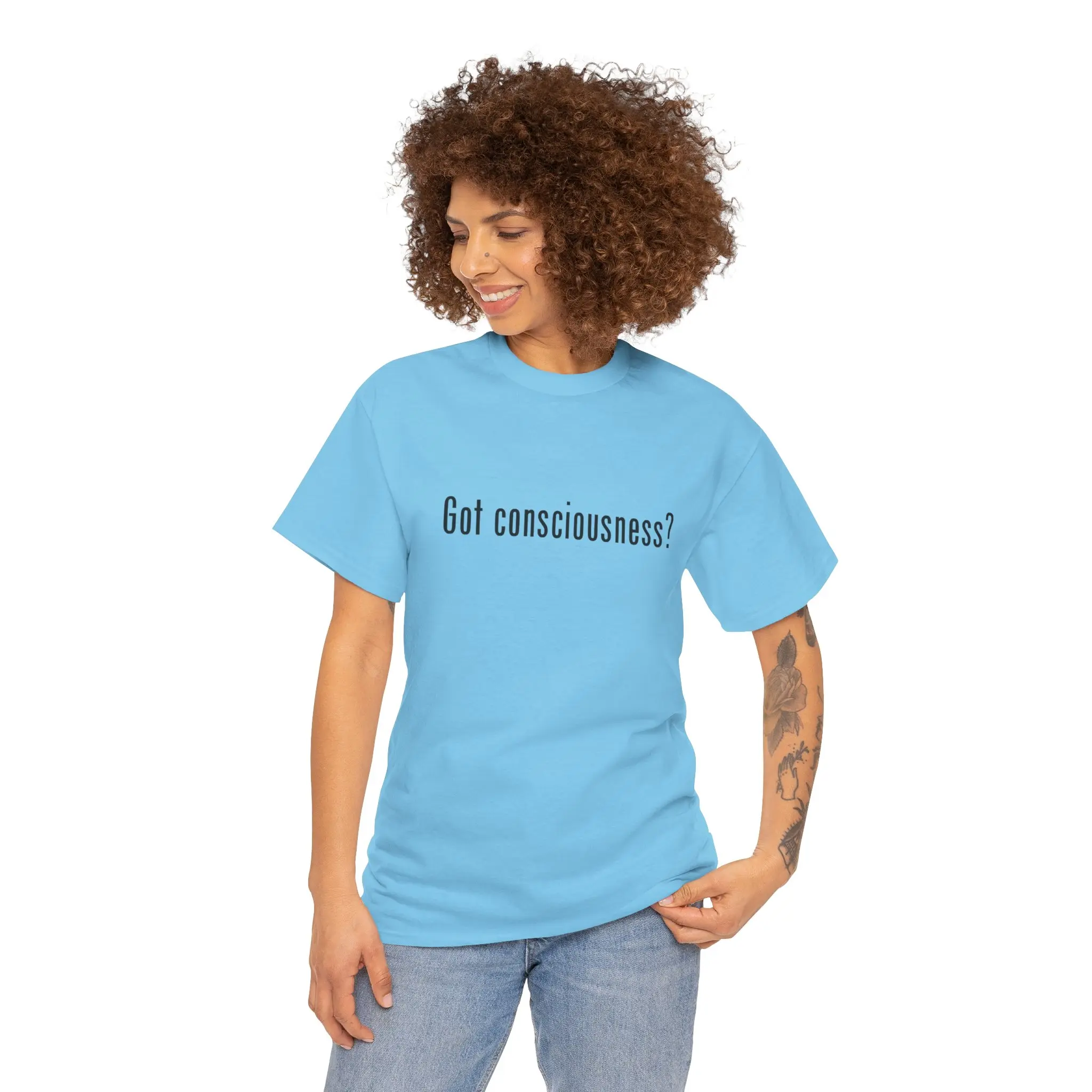 Got Consciousness? Unisex Heavy Cotton Tee, Consciousness T-Shirt, Philosophy Shirt, Gift for Thinkers, Casual Wear, Everyday Tee clothes