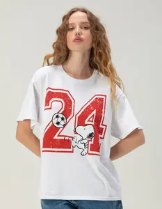PEANUTS Snoopy Soccer Womens Boyfriend Tee