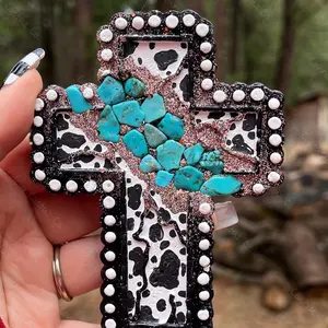 Western Turquoise Cowhide Cross Freshie
