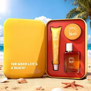 SOLO EN IBIZA,3-Piece Travel Gift Box Set,With Perfume,Body Cream & Lip Balm,Long-Lasting Fragrance,4 Different Scents,Perfect For Traveling,Daily Life,Parties,Gift Giving,1.07 FL OZ Perfume,1.02 OZ Body Cream,0.88 OZ Lip Balm