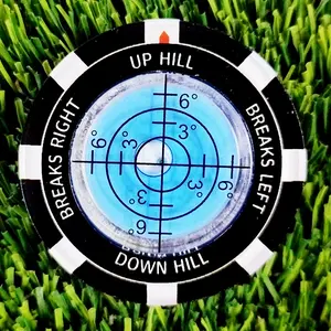 Explosive golf double-sided mark, outer frame scale, level, degree, green ball position mark accessories marker driver mini wang Golf Practice Mat Duty Heavy smart Precision Ball Marker with Level magnetic