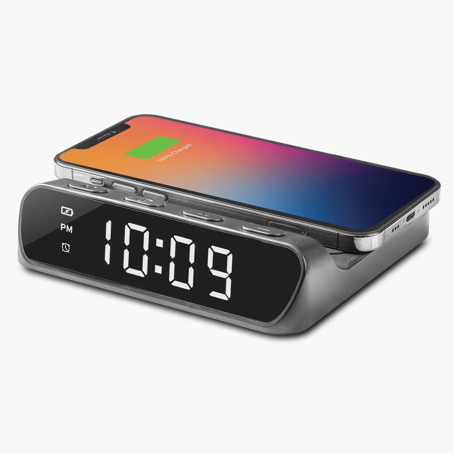 Wireless Charger with Digital Alarm Clock (iW14)