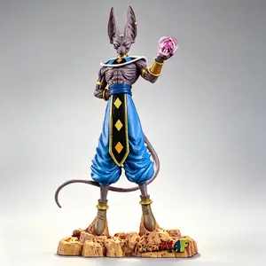 DBZ Destroyer God statue, 30cm, made of PVC, will not fade. A collector's gem, comes with an energy ball and artificial rock base. Perfect as a birthday gift for your boyfriend or child