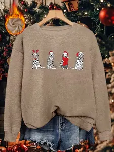 Women's Fitted Long Sleeve Animal Pattern Sweater, Fall & Winter Casual Knitwear, Soft Warm Design for Daily Wear