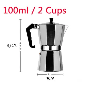 Italian Espresso Maker  2 Cup Stove Top Coffee Percolator Moka Pot