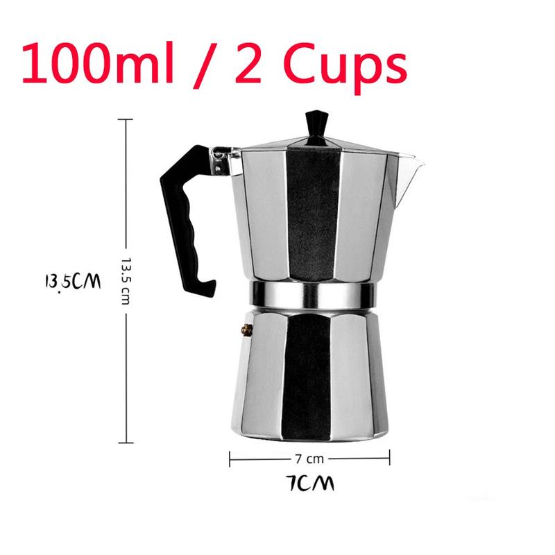 Italian Espresso Maker  2 Cup Stove Top Coffee Percolator Moka Pot