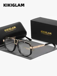 KIKIGLAM 1 Pair Unisex Exceptional Quality Full Frame Plano Glasses Exquisite Craftsmanship Geometric Frame Plano Glasses Full Frame Design Glasses