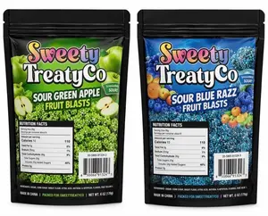 Sour Gushers Candy Duo Pack (Blue Razz & Green Apple) 6oz Each | Viral TikTok Candy | SweetyTreatyCo