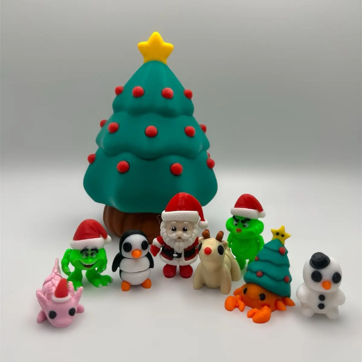 3D Christmas Mini, Flexi Toys, Home Decor, 3d Printed Toys, Children’s Toys, Christmas Gift