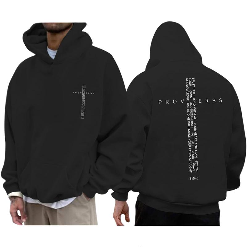 Christian Hoodies for Men Inspirational Religious Faith Cross Sweatshirts Vintage Bible Verse Graphic Hoodie Pullover
