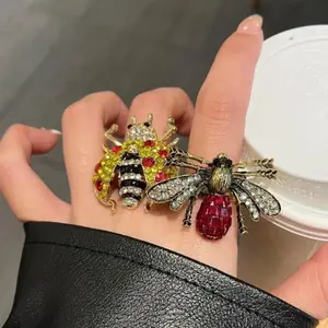 Adjustable Beetle Ring Vintage Retro Design Sparkling CZ Crystals Stackable Fashion Jewelry for Layering Everyday Celebrations Stocking Stuffers Must-Have