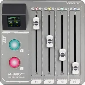 DeerSync M-BRIO 4Fade MIDI CC Controller Audio Portable Remote Plug Lcd