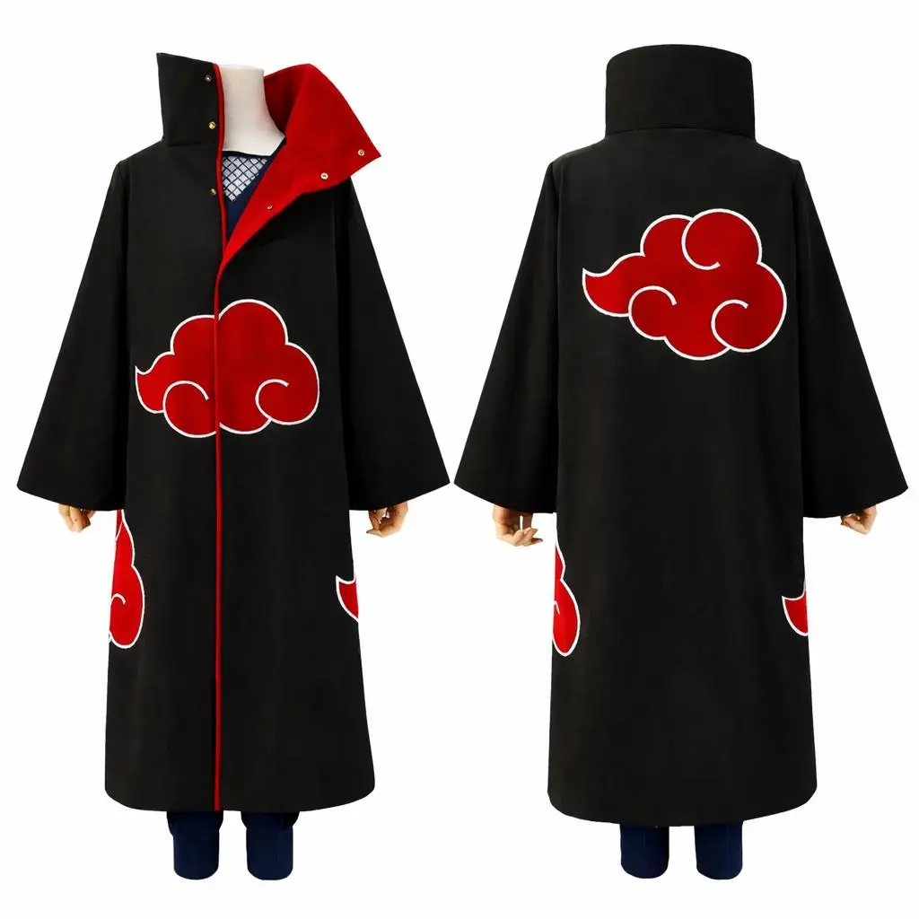 Men's Itachi Uchiha Akatsuki Cloak Cosplay Costume - Naruto-Inspired Anime Robe, Special Occasion Cosplay Accessory