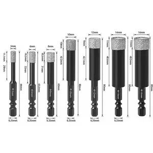 Hardened Alloy Hex Shank Drill Bit, Quick Hole Drilling Tool, Durable Enlargement Tool, Multi-Functional Hex Shank Drill for Tiles, Concrete, Marble