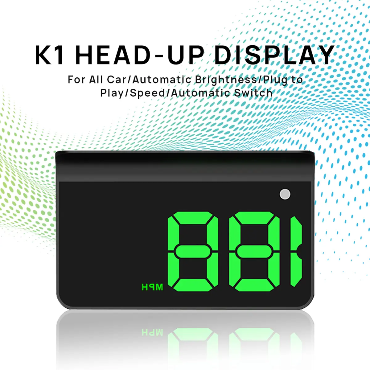 KUOWEIHUD Digital Accuracy Car GPS Speedometer Head-Up Display, Odometer HUD MPH Automotive Inspection Tool Accessory for Cars, Truck Accessories, Accessories For Car, Car Interior Accessories