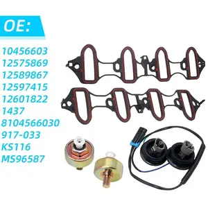 Repair Gasket Fits Savana 1500 Cadillac Knock Sensor + Harness + Intake Manifold Gasket Fits Chevy